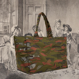 Brushstroke Camouflage Jacquard Picture Bag