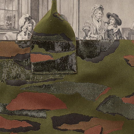 Brushstroke Camouflage Jacquard Picture Bag