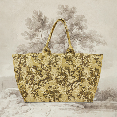 Powderham Damask Double Jacquard Reverse Picture Bag