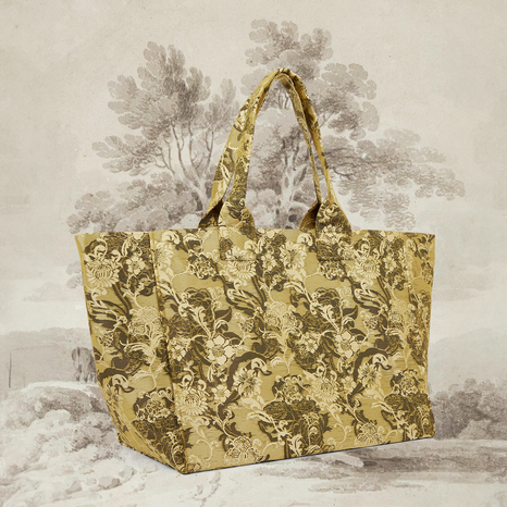 Powderham Damask Double Jacquard Reverse Picture Bag