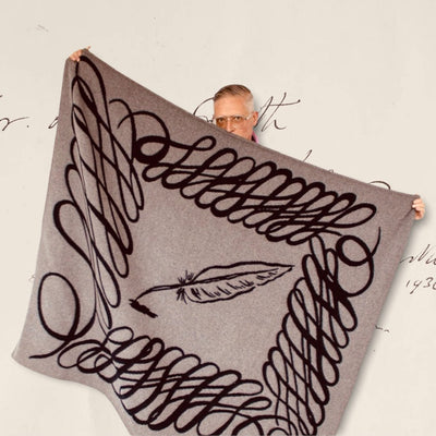 Load image into Gallery viewer, “Calamus” lambswool cashmere blanket &lt;/br&gt; Giles Deacon x Peter Reed
