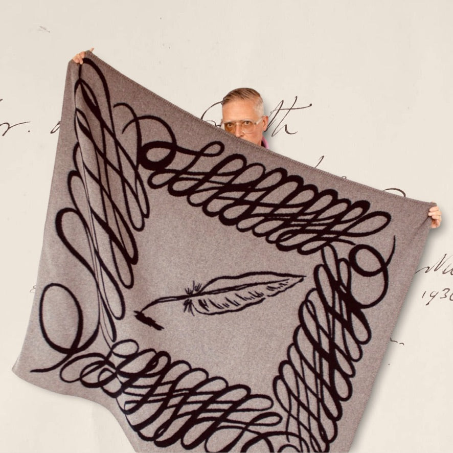 “Calamus” lambswool cashmere blanket </br> Giles Deacon x Peter Reed