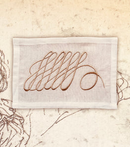 “Love Scroll” cocktail napkin </br> Giles Deacon x Peter Reed
