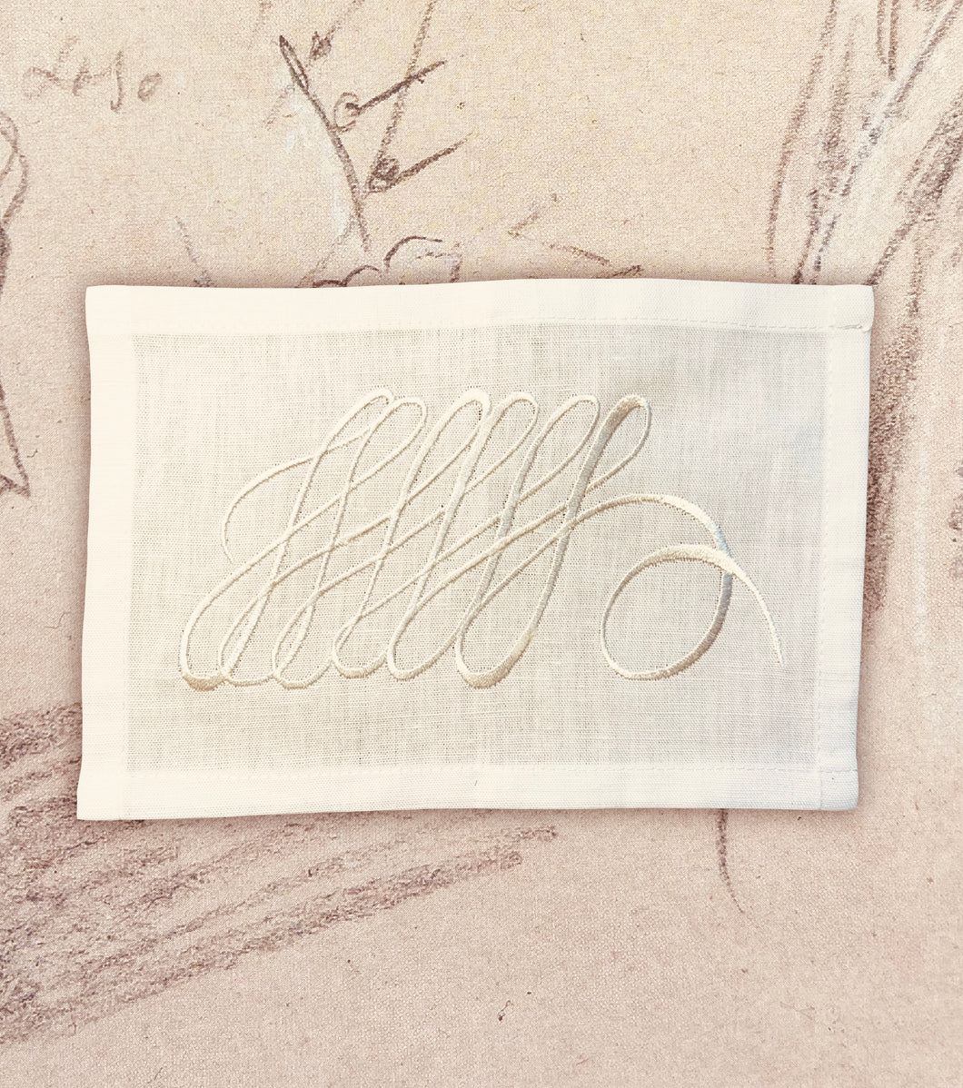 “Love Scroll” cocktail napkin </br> Giles Deacon x Peter Reed