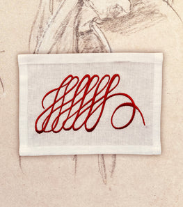 “Love Scroll” cocktail napkin </br> Giles Deacon x Peter Reed