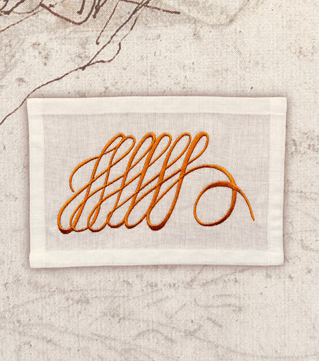 “Love Scroll” cocktail napkin </br> Giles Deacon x Peter Reed