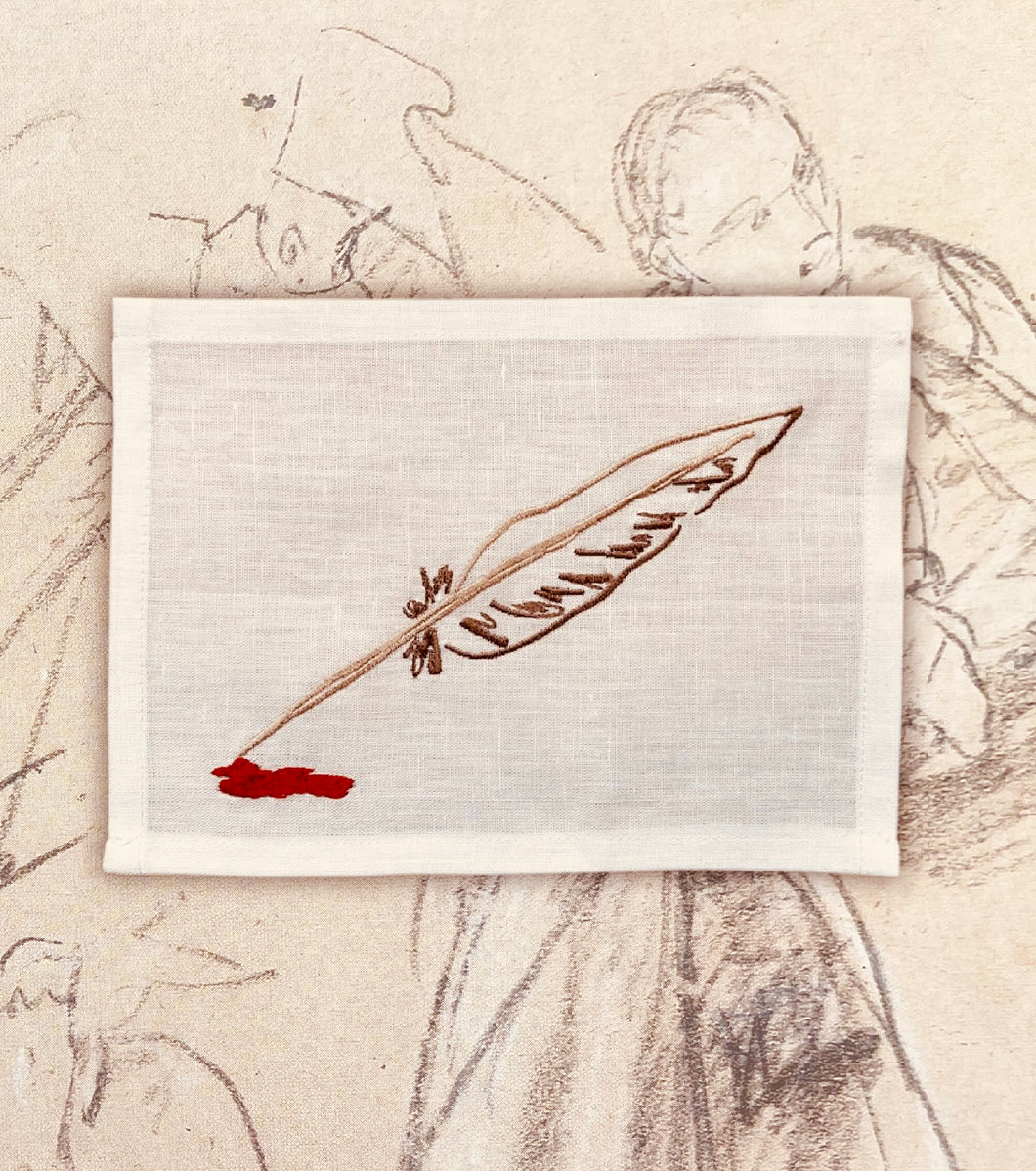 “Plume Quill” cocktail napkin </br> Giles Deacon x Peter Reed