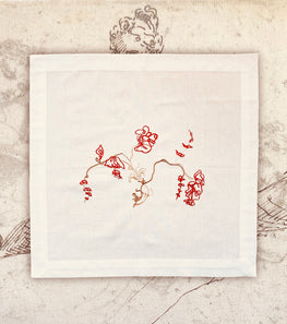 “Wildflower posy” linen knee napkin </br> Giles Deacon x Peter Reed