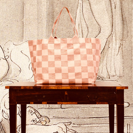 "Cosmo Check" Jacquard Picture Bag