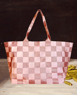 "Cosmo Check" Jacquard Picture Bag