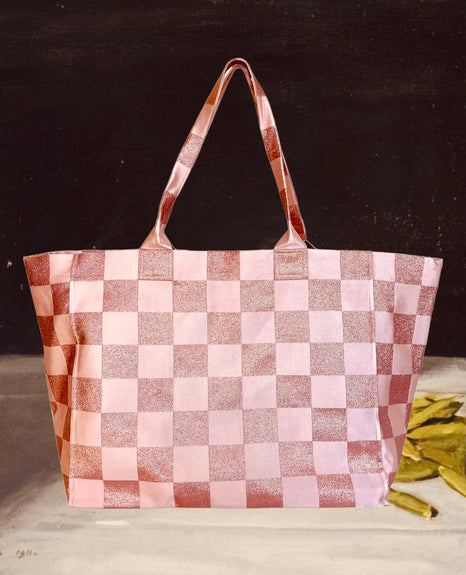 "Cosmo Check" Jacquard Picture Bag