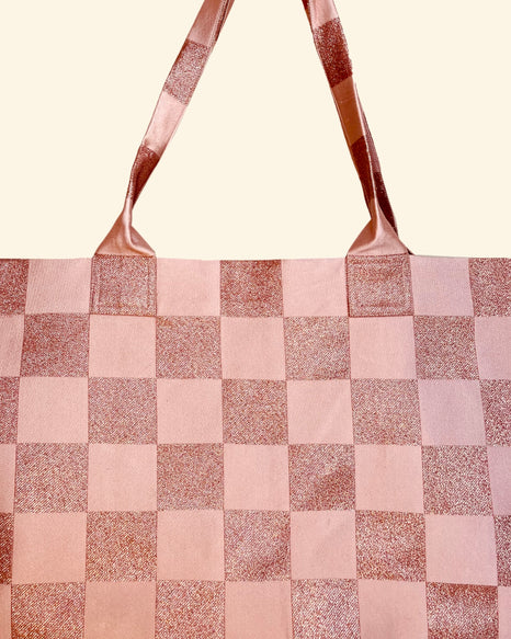 "Cosmo Check" Jacquard Picture Bag