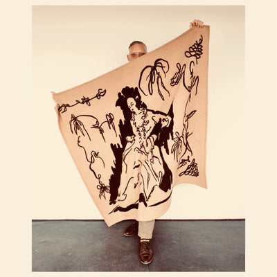 Load image into Gallery viewer, “Wildfell” Lambswool Cashmere Blanket&lt;/br&gt;Giles Deacon x Peter Reed
